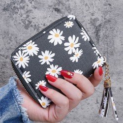 New Fashion Zipper Closure Mini Card Wallet Holder