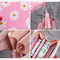 New Fashion Zipper Closure Mini Card Wallet Holder