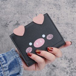 New Cartoon Printed Mini Card Wallet Holder For Women
