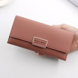 New Fashion Ladies Clutch Press Lock Large Capacity Wallet