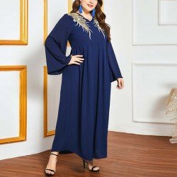 Women's Plus Size Floral Fashion Maxi Dresses Long Dress Arabic Dress For Women