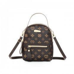 Classic Geometric Pattern Faux Leather Fashion Mini Backpack