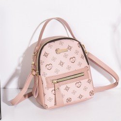 Classic Geometric Pattern Faux Leather Fashion Mini Backpack